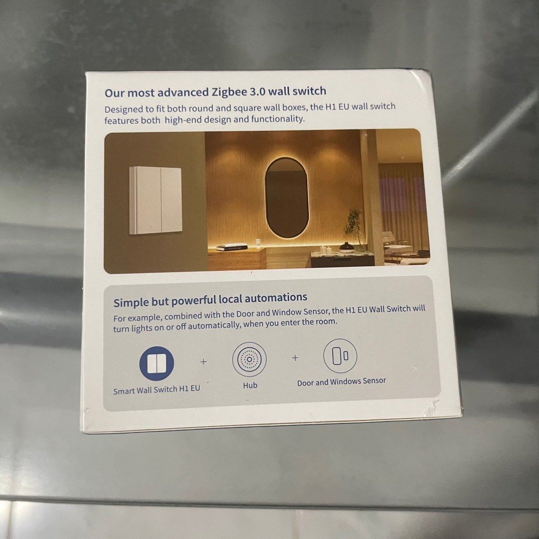 Aqara H1 EU Smart Wall Switch, No Neutral, Double Rocker, TV & Home