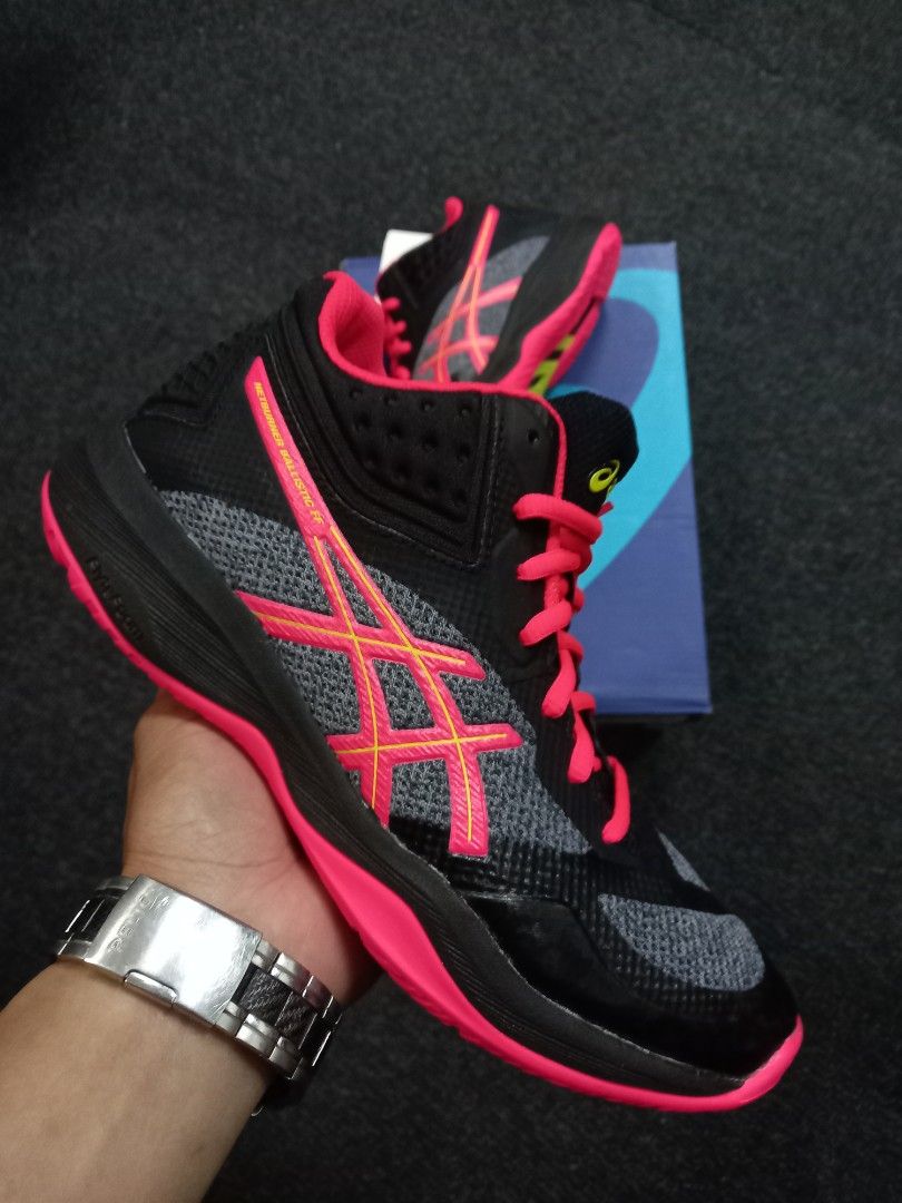 Asics volleyball shoes pink discount