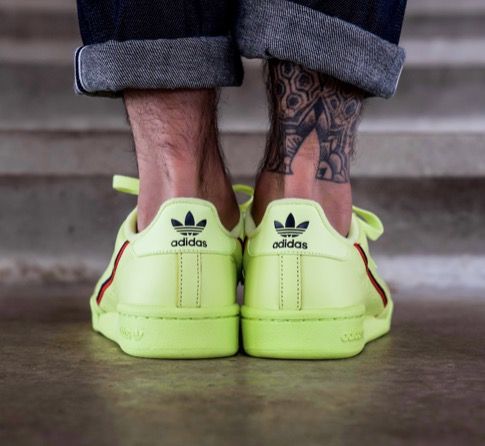 Adidas continental 80 neon yellow store