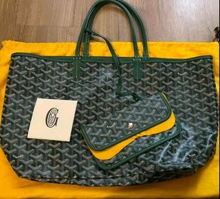 AUTHENTIC GOYARD St.Louis PM Black Comes with care booklet, receipt,  dustbag & paperbag. Size: 34 x 28 x 15cm, Luxury, Bags & Wallets on  Carousell