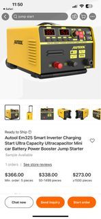 Autool Em325 Smart Inverter Charging Start Ultra Capacity Ultracapacitor Mini car Battery Power Booster Jump Starter