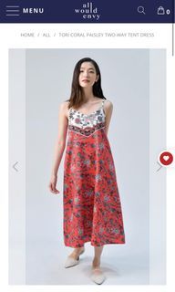 AWE Tori Coral Paisley Two Way Tent Patterned Dress