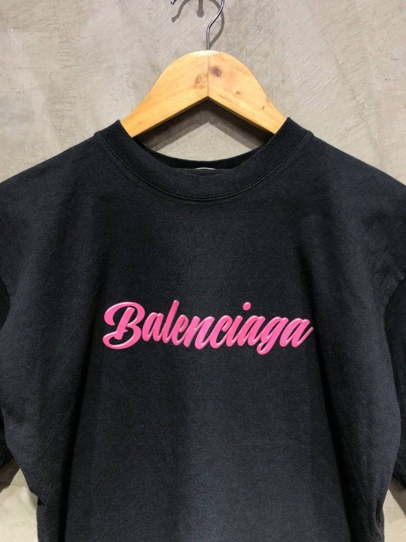 Balenciaga Barbie Gloss logo tee, Luxury, Apparel on Carousell