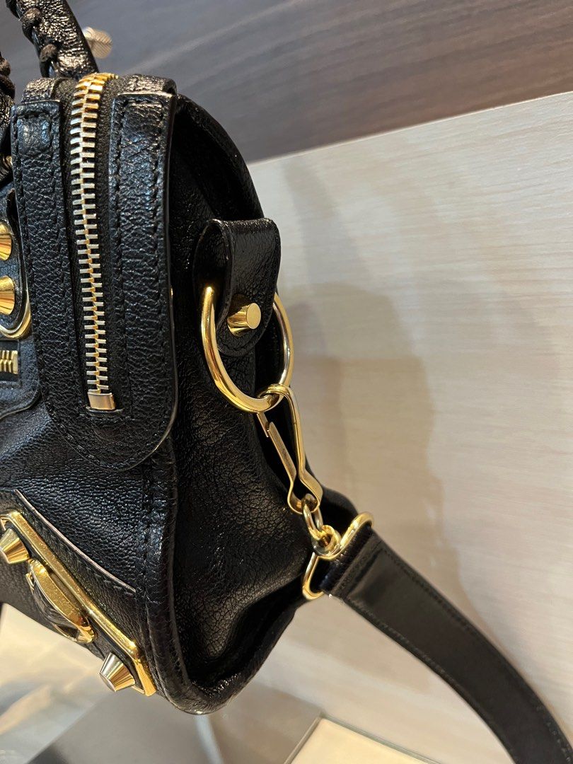 Balenciaga classic metallic edge nano city aj sale crossbody bag