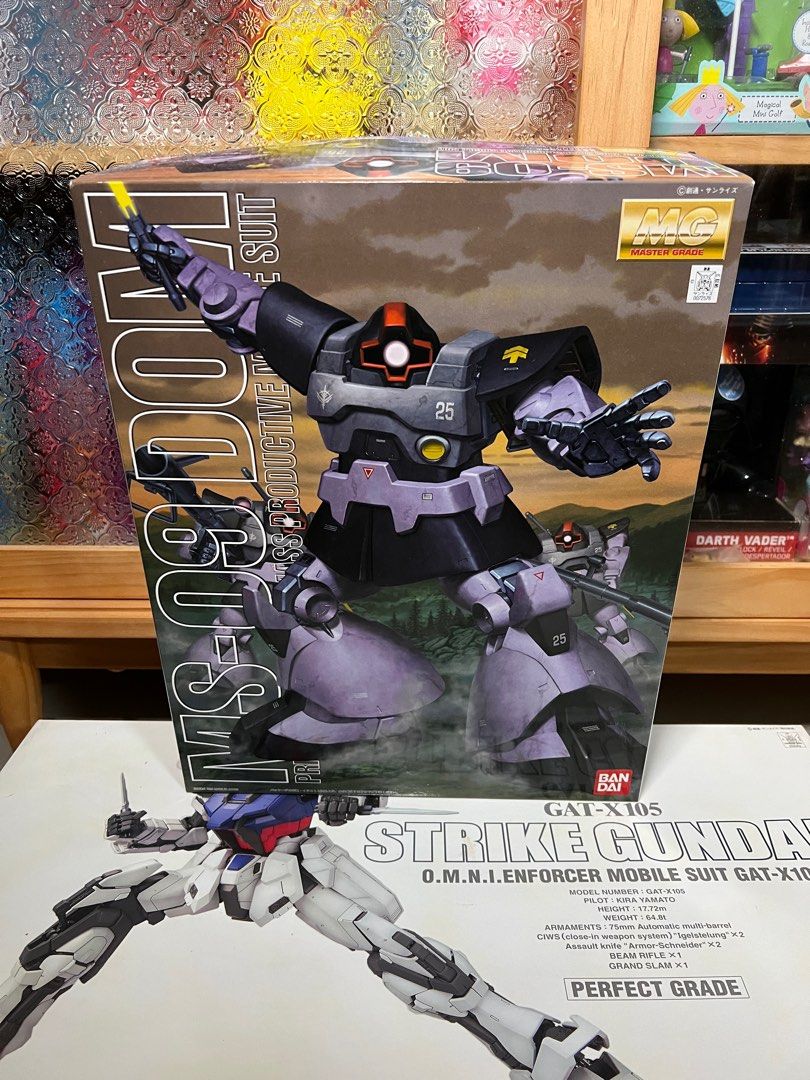 Bandai Hobby Dom Mobile Suit Gundam, Bandai MG 1/100 MS-09 Hobby Figure MG MS-14S GELGOOG (Category: Gundam Model Kits) located in Singapore. Submitted by Miss_Golden_Week (Listing ID 1212333509, Image 2). Description: gelgoog sold MG MS-09 DOM $69 MS-09 DOM, brand new, box opened, inside all small packs all sealed, perfect condition..