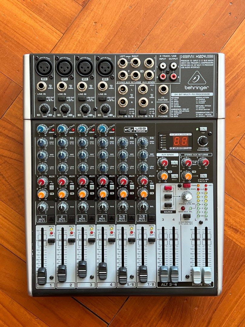 Behringer XENYX X1204USB mixer, 興趣及遊戲, 音樂樂器 & 配件, 樂器 Carousell