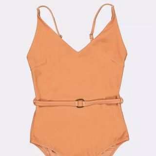 Bench Orange Coral One Piece Bikini Swimsuit with Belt