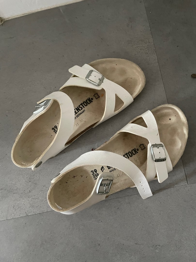 Birkenstocks Rio White, Women's Fashion, Footwear, Sandals on Carousell