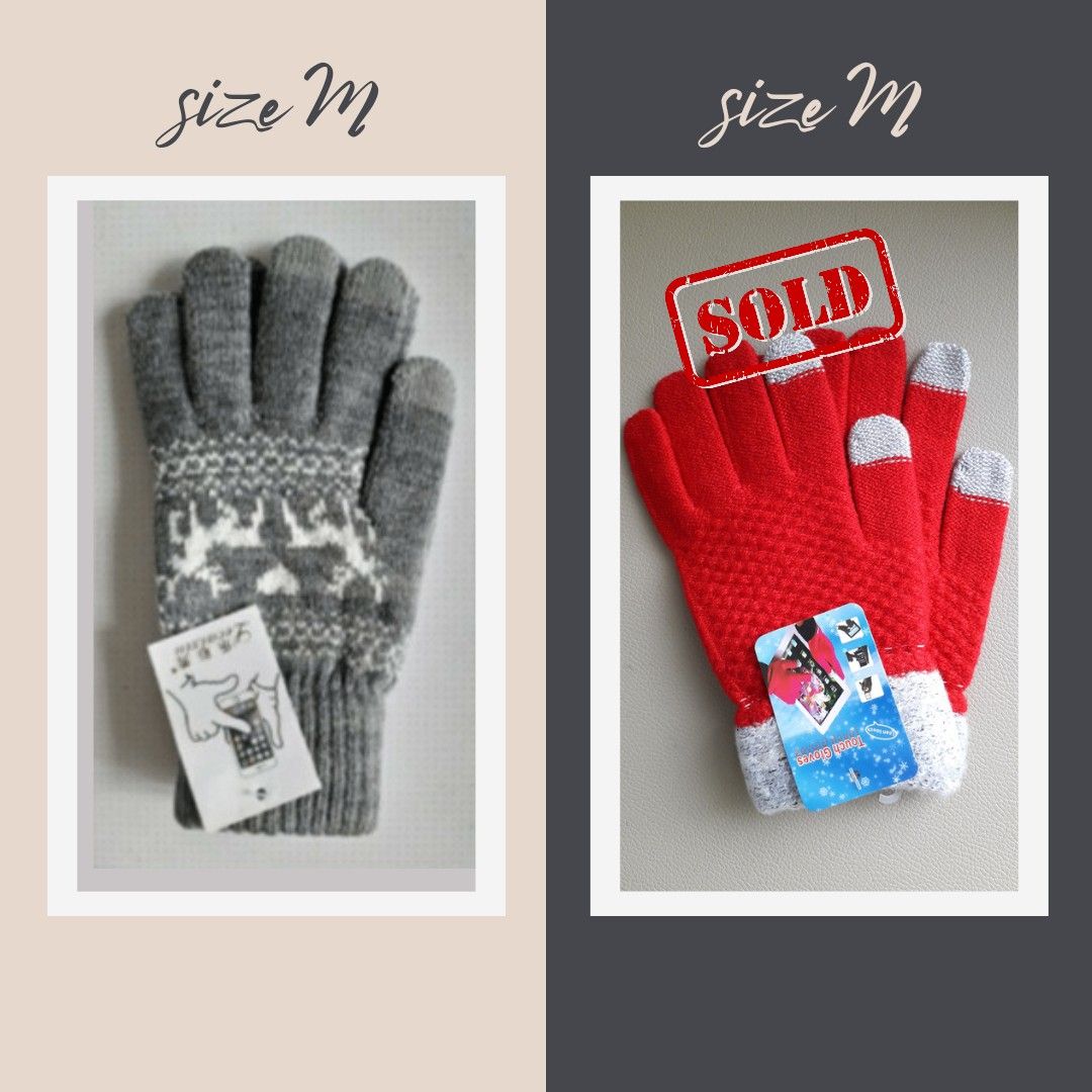 Touchscreen Winter Gloves Size M or L, Hobbies & Toys, Travel, Travel