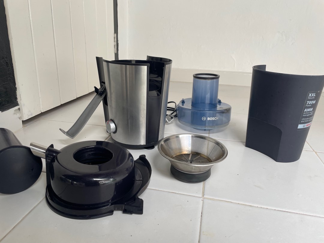 BOSCH XXL stainless steel Juicer 700W MES3000 BLUE/SILVER powerful ...