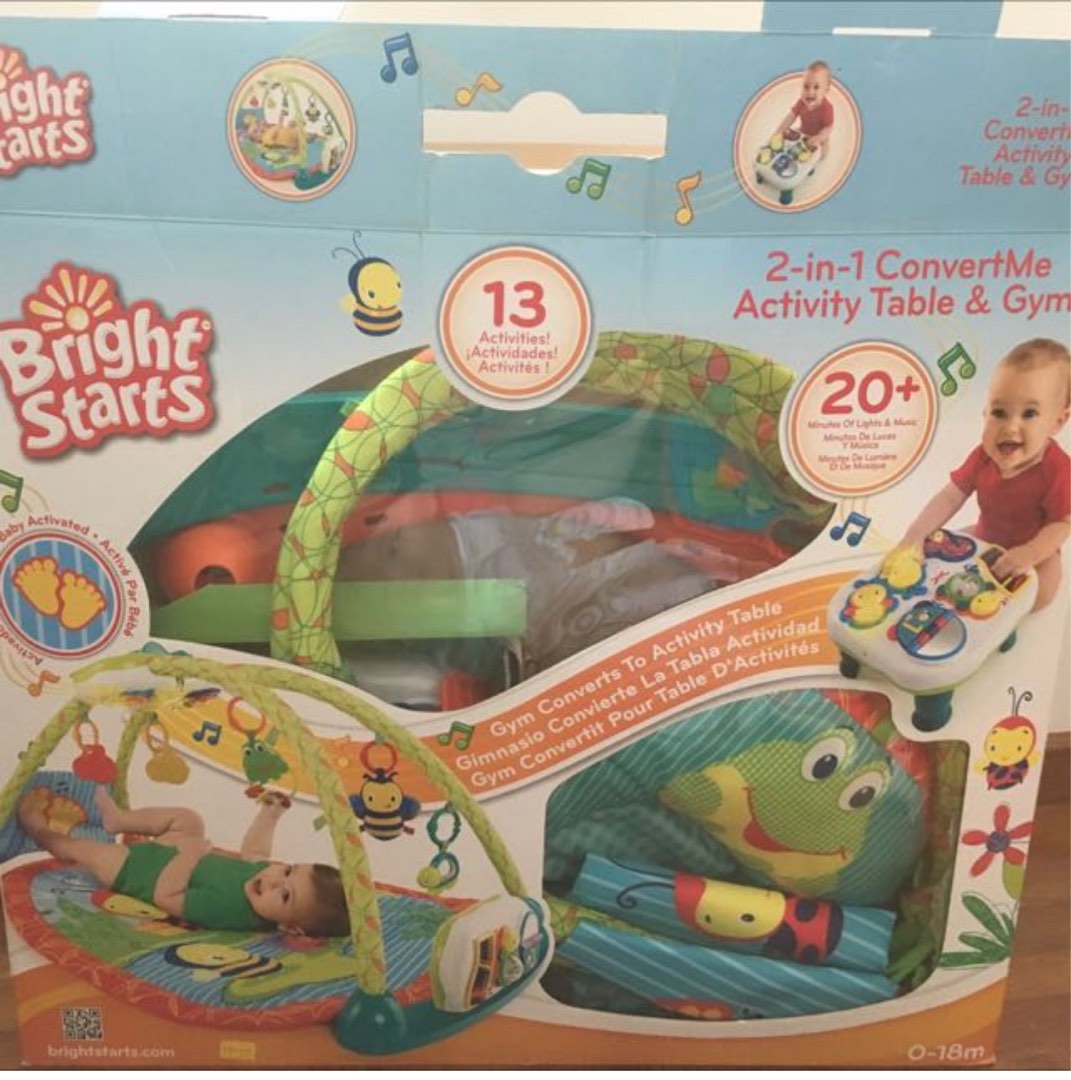 Bright starts 2 in 1 convertme activity online table and gym