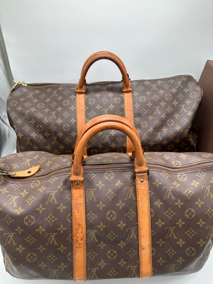 BUNDLE KEEPALL MONOGRAM (Category: Luxury Bags & Wallets) located in Manila. Submitted by davidspreowned (Listing ID 1212434374, Image 1). Description: Bundle Lv keepall size 55 & 40 both monogram no major flaws on the canvas.