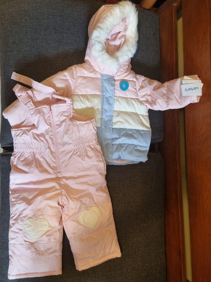 Carter s Baby Girls 2 Piece Heavyweight Printed Snowsuit