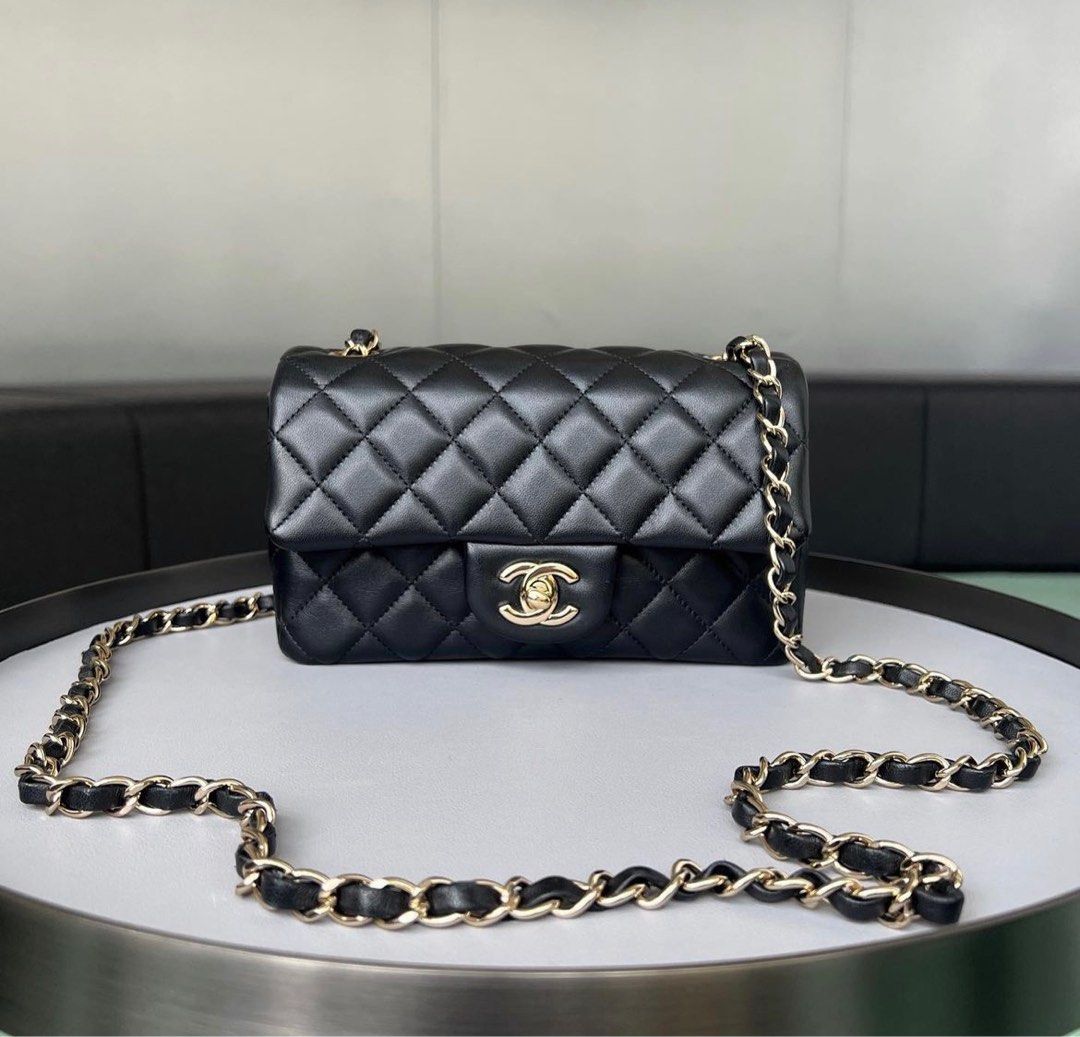 AUTHENTIC CHANEL Mini Square 8 Flap Bag, Luxury, Bags & Wallets on  Carousell