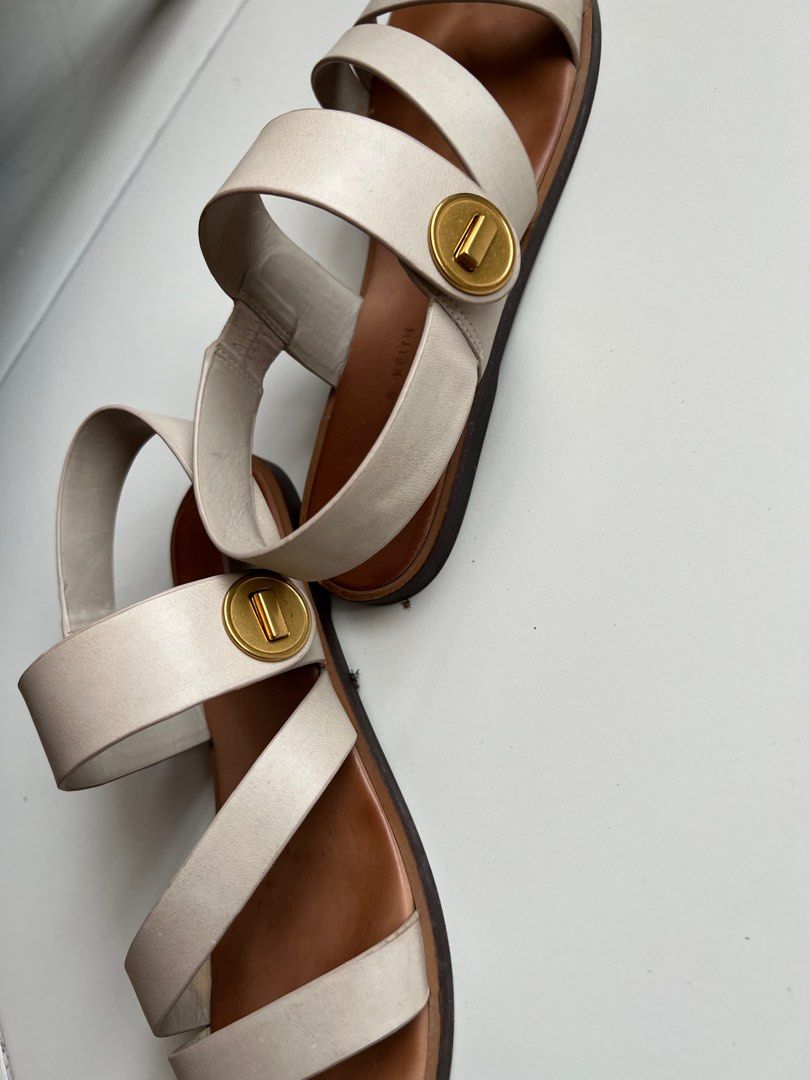 Asymmetrical flat sandal on sale