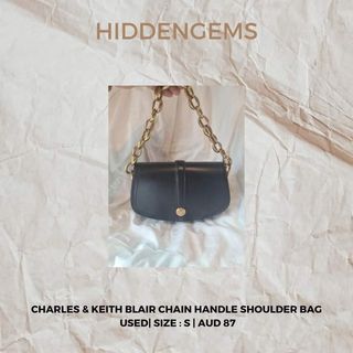 CHARLES & KEITH WOMEN'S BLAIR CHAIN HANDLE SHOULDER BAG