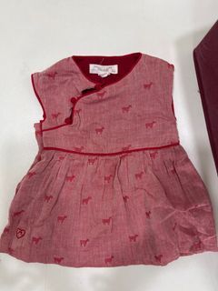 Chateau de sable baby girl red dress 6 months