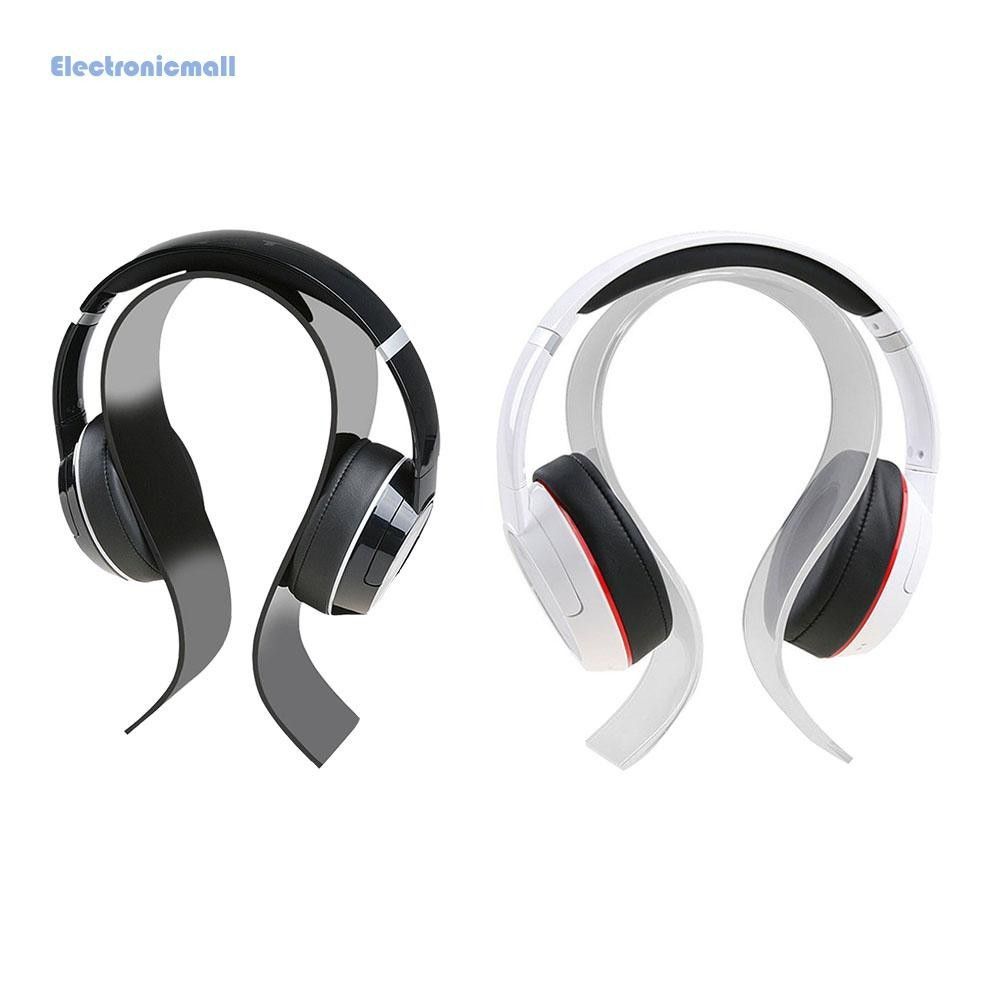 Check out EleกU Shaped Acrylic Headphone Stand Headset Earphone Holder  Hanger Mount Rack at 56% off! RM11.95 only., Audio, Headphones & Headsets  on Carousell