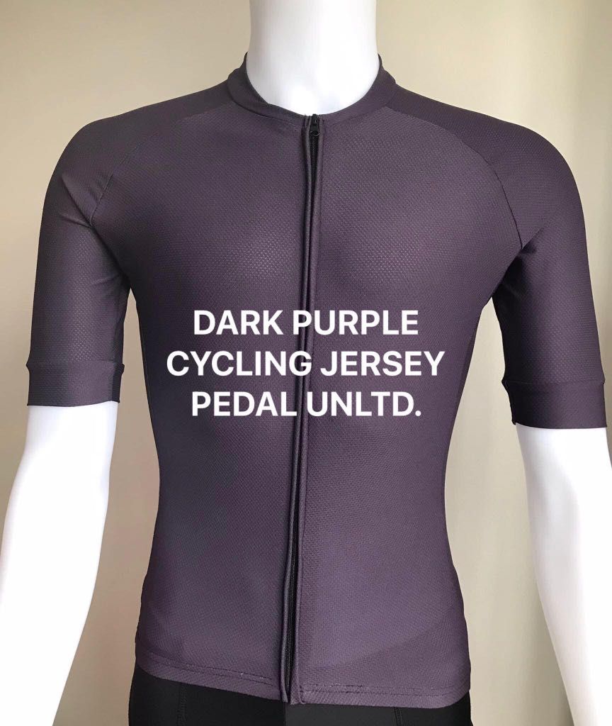 Cycling jersey (Category: Activewear) located in Paranaque City. Submitted by ctchuchi (Listing ID 1212357850, Image 1). Description: Dark purple cycling jersey unisex Like new, used once Rfs: unloading.