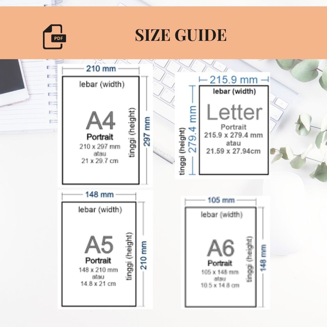 Printable Planner with Daily Routine Time Blocking Size A4, A5, A6 ...