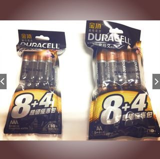 金頂鹼性電池DURACELL3號8+4超值優惠包