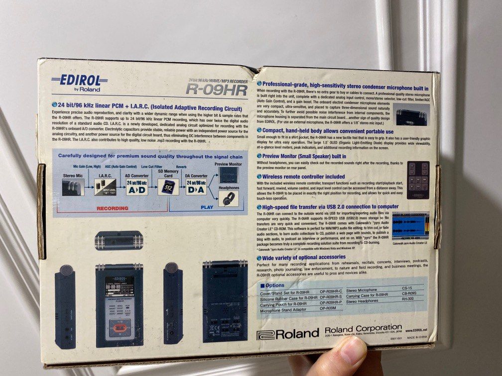 Edirol by Roland R-09HR 24bit 96kHz Wave/MP3 Recorder, 興趣及遊戲