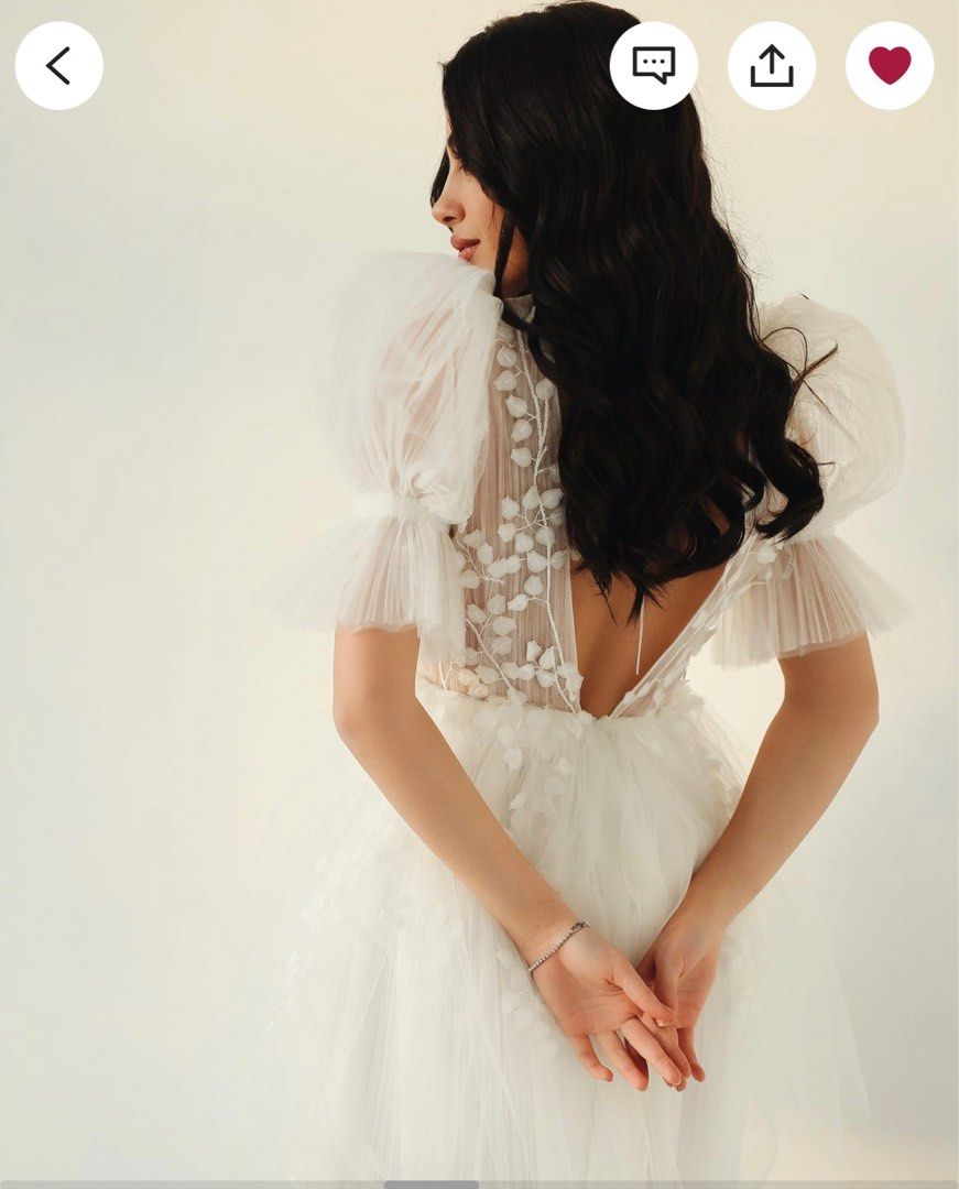 Etsy Jade short Wedding Dress, Women's Fashion, Dresses & Sets, Dresses on  Carousell