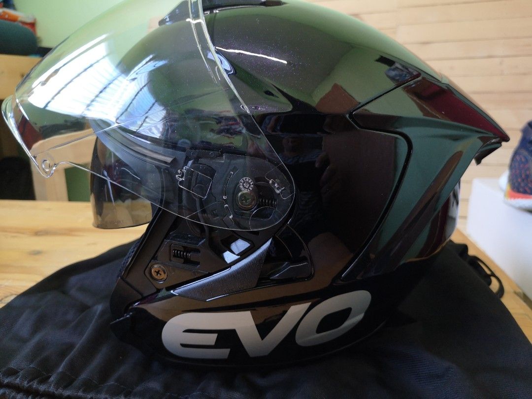 Evo half face shop helmet white