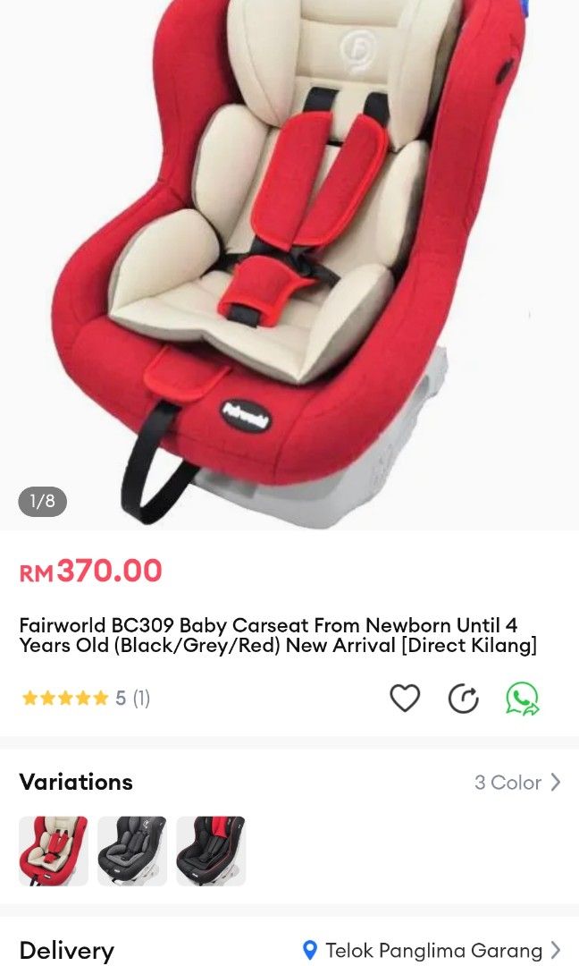 Fairworld car seat for age 14 year old, Babies & Kids, Going Out, Car