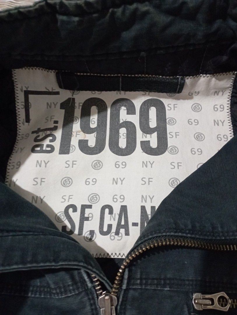 Gap Motorcycle Jacket (Category: Coats, Jackets and Outerwear) located in Mandaluyong City. Submitted by jvc_9696 (Listing ID 1212394809, Image 2). Description: Gap 1969 Motorcycle Jacket Well used Size XL W 24 in L. 29 in Shoulder 20 in Issue shown on last pic.