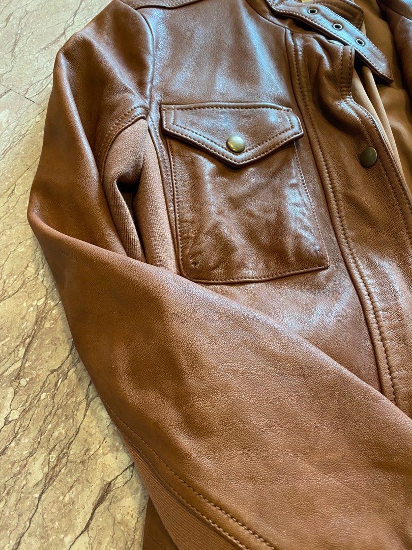 Gap genuine clearance leather jacket