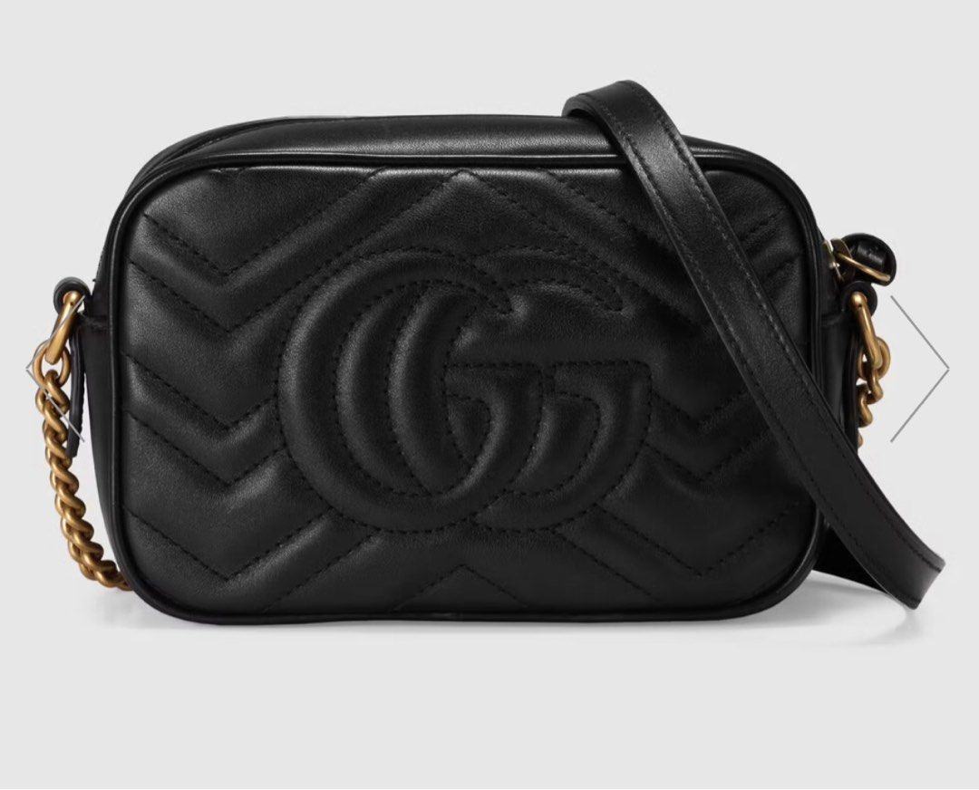 Gg marmont matelassé mini bag black outlet