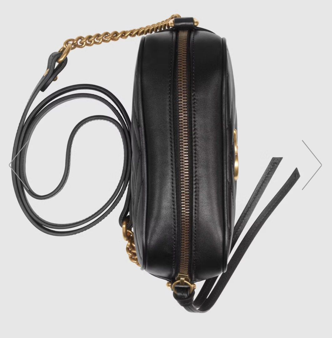 Gg marmont mini leather shoulder bag hot sale