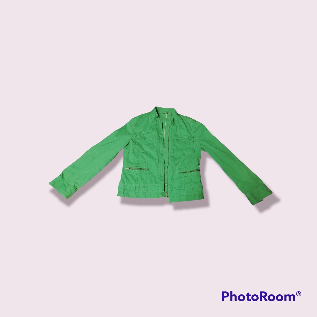 Green jacket, Women's Fashion, Coats, Jackets and Outerwear on Carousell