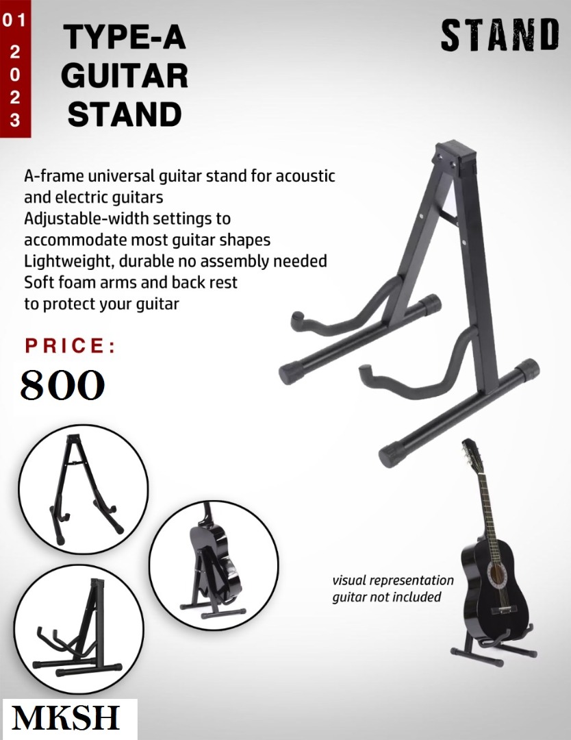 Guitar Stand Type A, Hobbies & Toys, Music & Media, Music Accessories