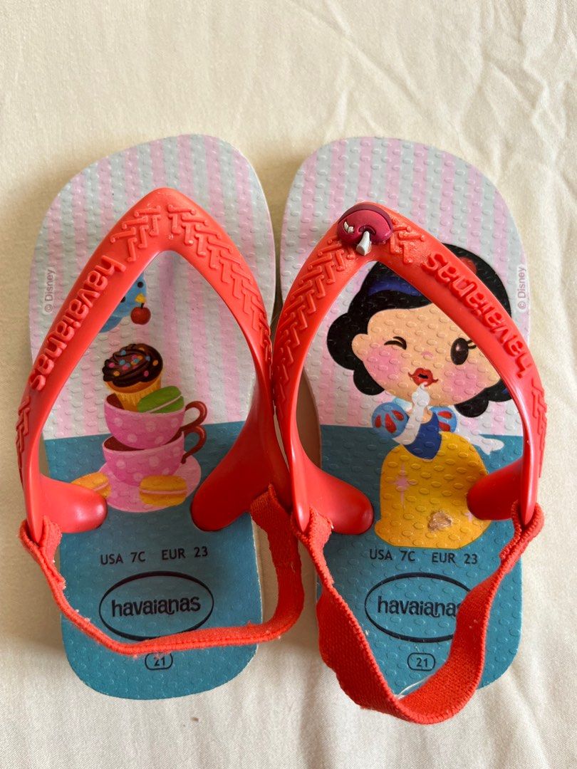 Havaianas Baby Snow White Slippers US 7C 13 13.5 cm Babies