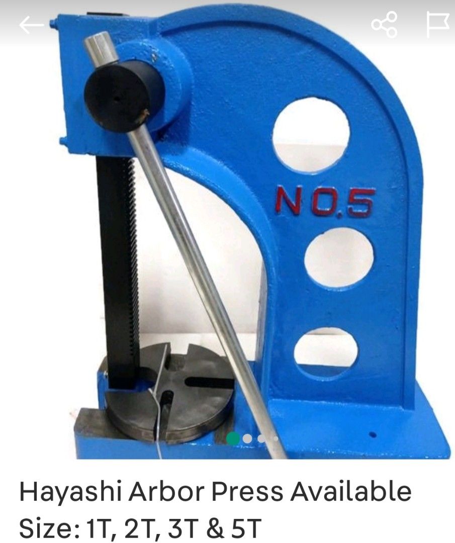 HAYASHI ARBOR PRESS HARBOR PRESSES 63500 PESOS all sizes available
