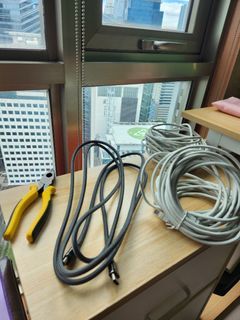 HDMI 2.1 2M cable + 10M CAT6 ethernet cable x2 + Stanley pliers