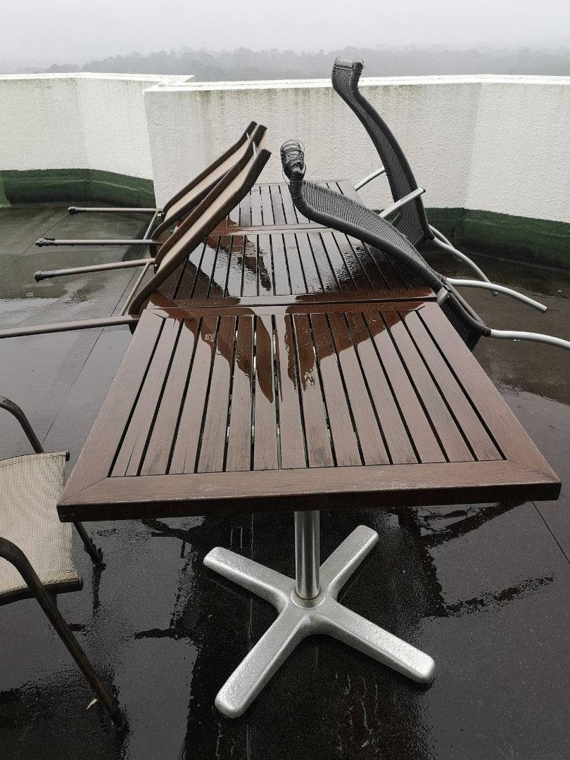 Heavy duty Teak outdoor table, Furniture & Home Living, Outdoor