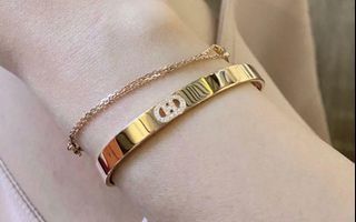 Hermes 18K 玫瑰金d'ancre bracelet 手鈪手鐲