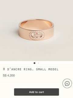 Hermes D’ Ancre Ring Small model with Diamonds
