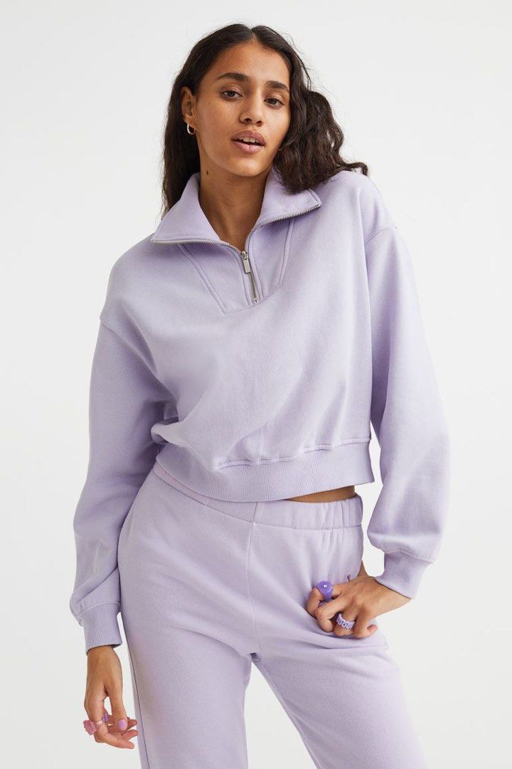 h&m purple sweater