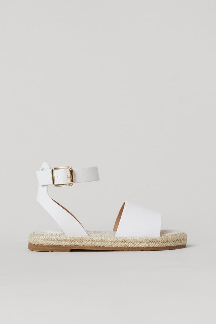 White espadrille sandals discount
