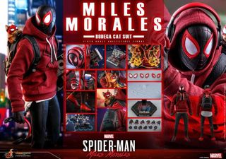 Miles Morales Crimson Cowl Costume Spider Suit Cosplay Adults