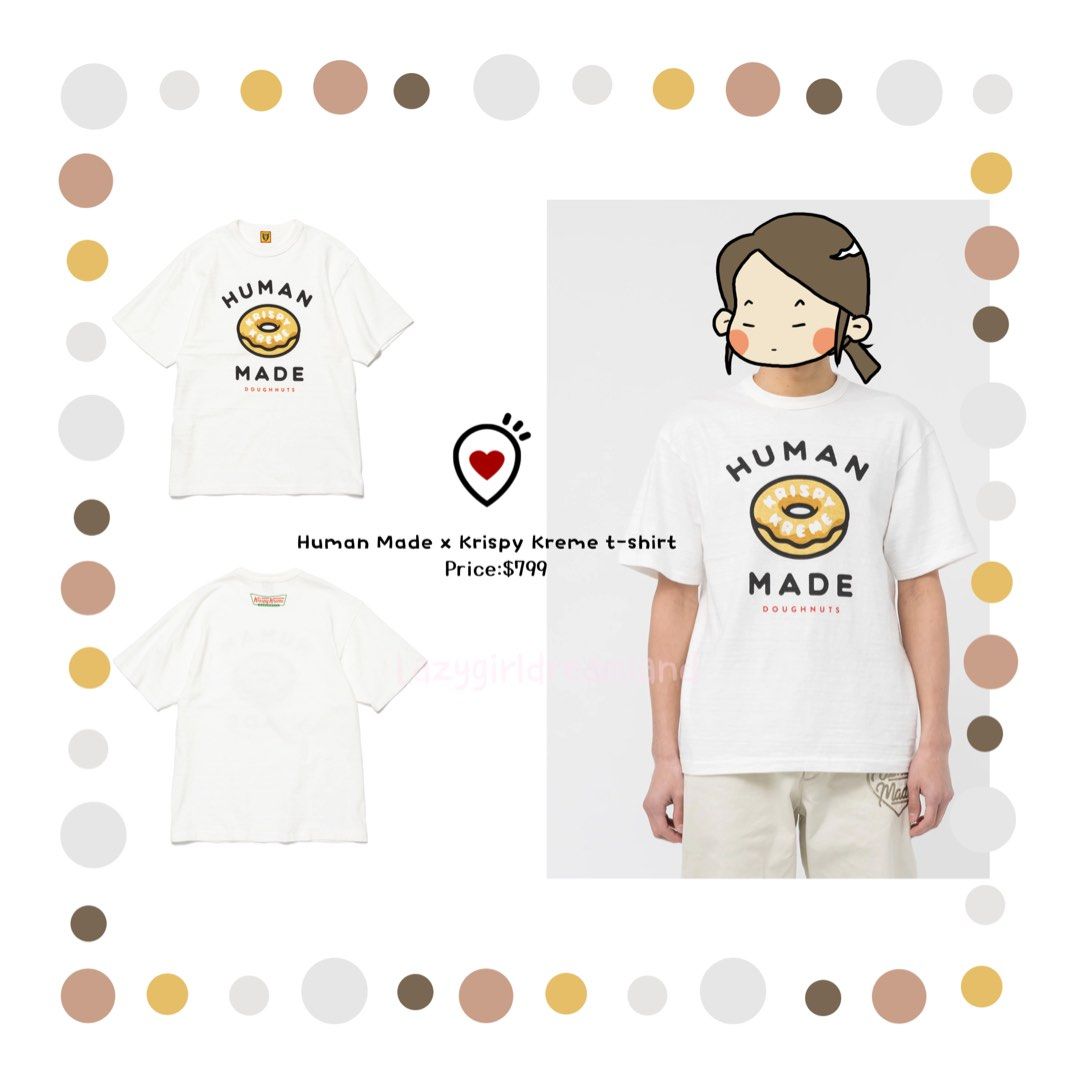 Human made x Krispy Kreme t-shirt(不議價), 男裝, 上身及套裝, T