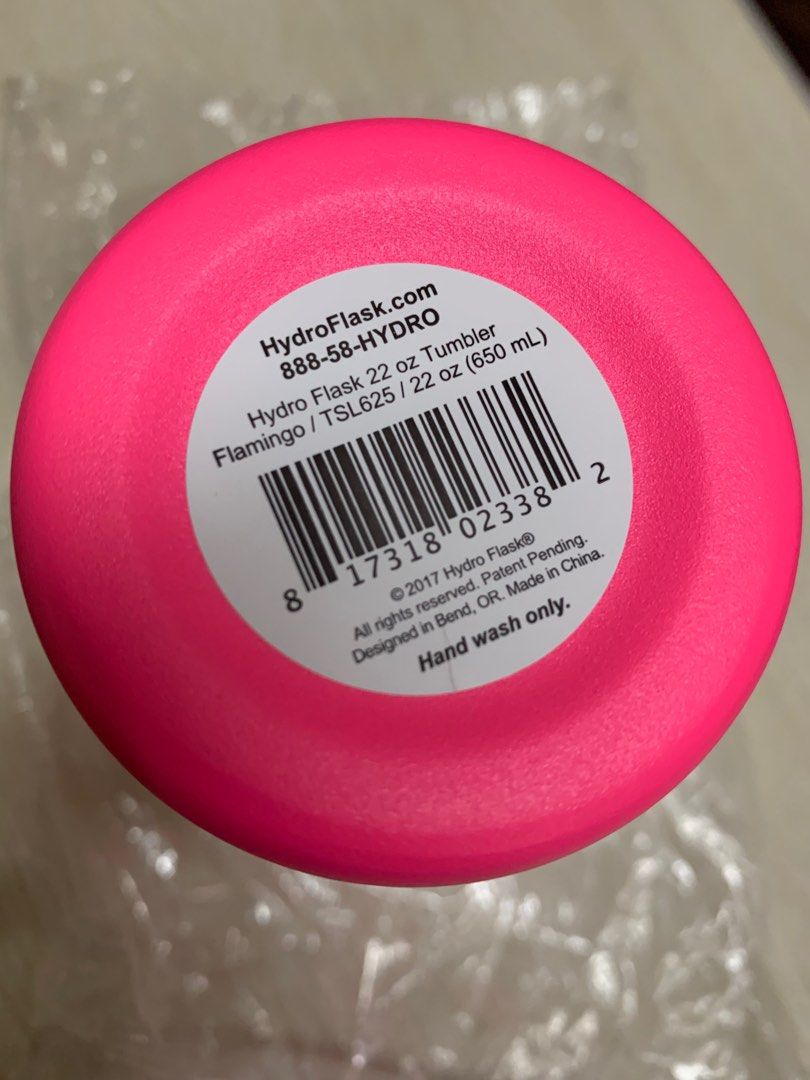 Hydro Flask 22oz Insulated Tumbler (Flamingo), Furniture & Home Living