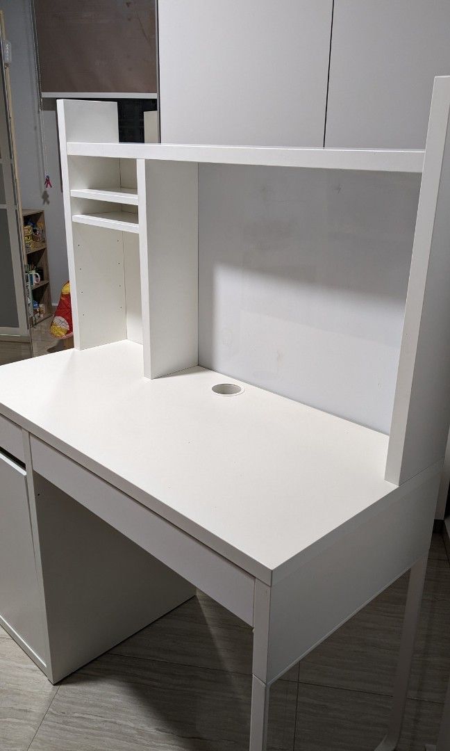 Ikea micke study table with addon unit, Furniture & Home Living