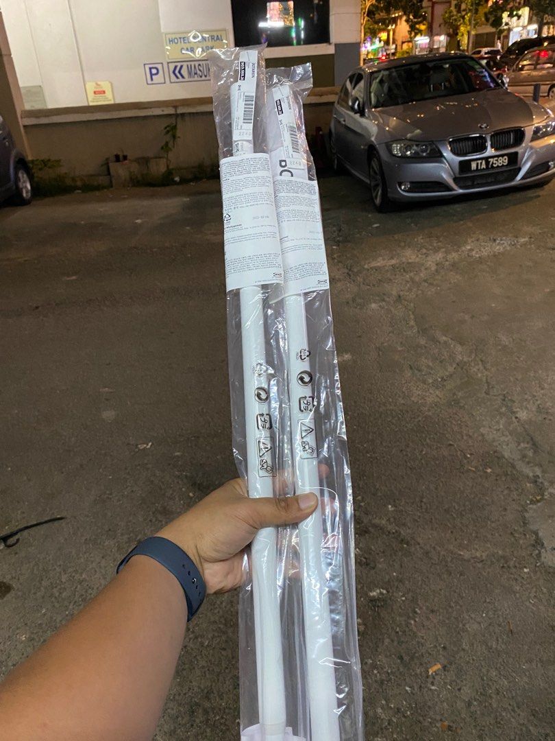 (Ikea) NO NEED DRILL! BOTAREN Adjustable Curtain Rod Rod boleh laras