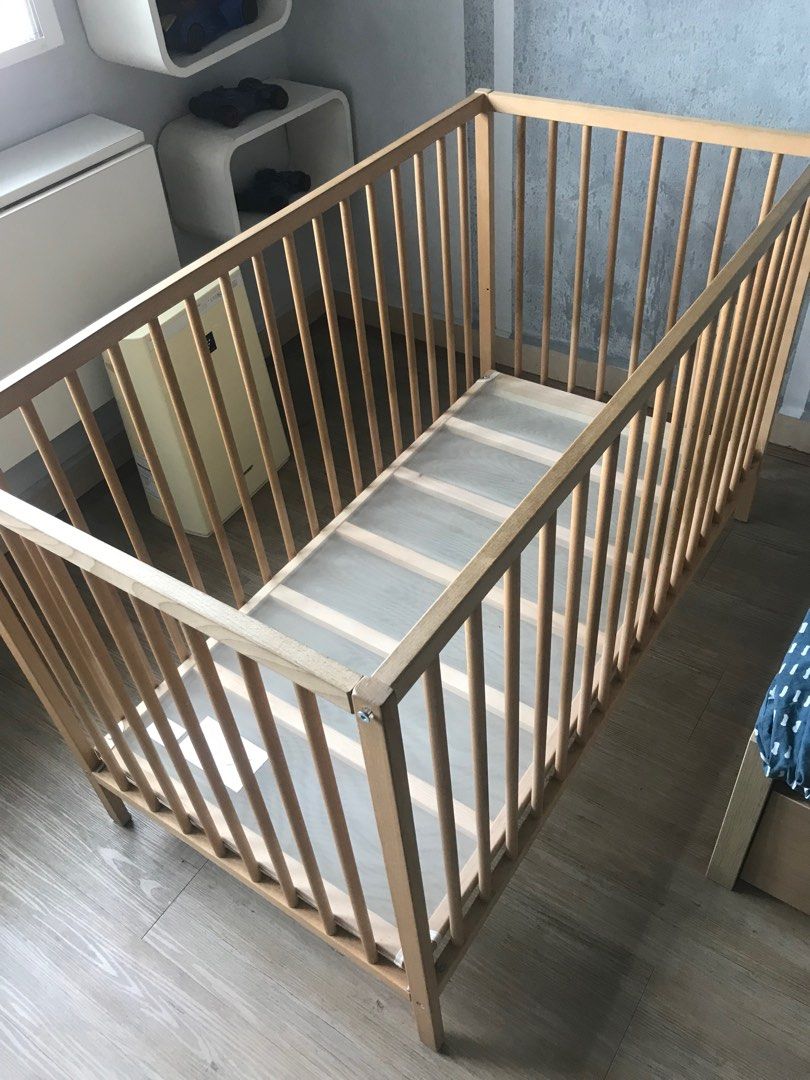 ikea sniglar baby cot + mattress, Babies & Kids, Baby Nursery & Kids