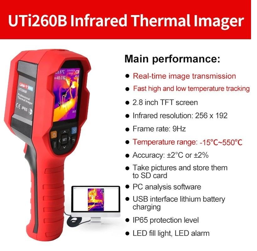 infrared thermal imager, thermogun UTi260B, Kesehatan & Kecantikan